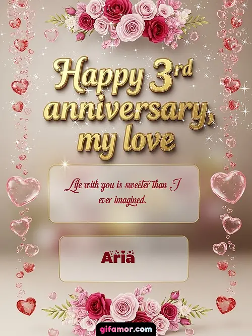 Happy 4st anniversary, my love Aria