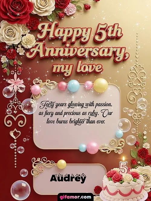 Happy 5st anniversary, my love Audrey