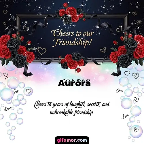 Cheers to our friendship!  V Aurora