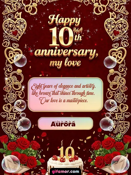Happy 10th anniversary, my love Aurora