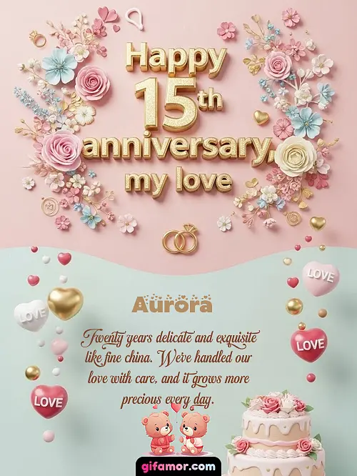 Happy 15th anniversary, my love Aurora