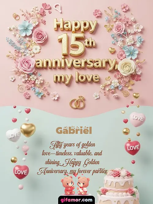 Happy 15th anniversary, my love Gabriel