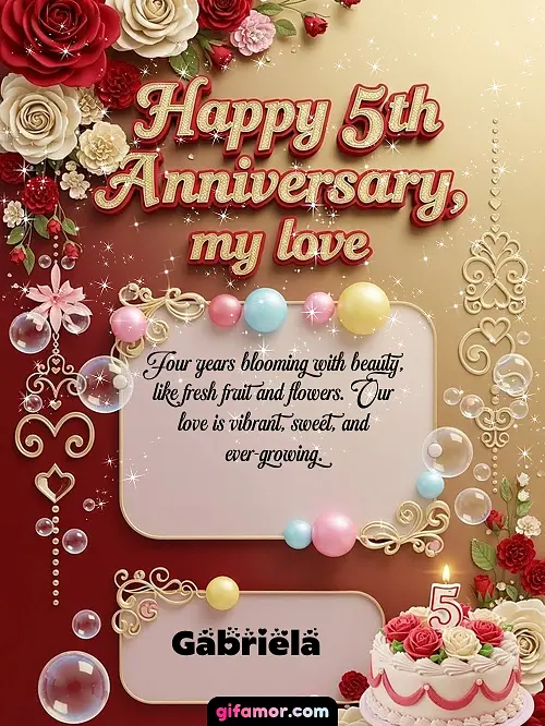 Happy 5st anniversary, my love Gabriela