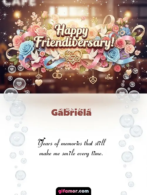 Happy friendiversary! I Gabriela
