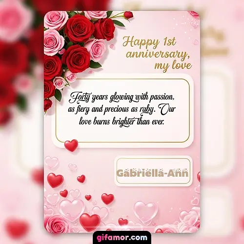 Happy 1st anniversary, my love Gabriella-Ann