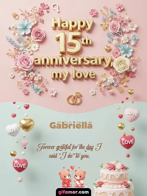 Happy 15th anniversary, my love Gabriella
