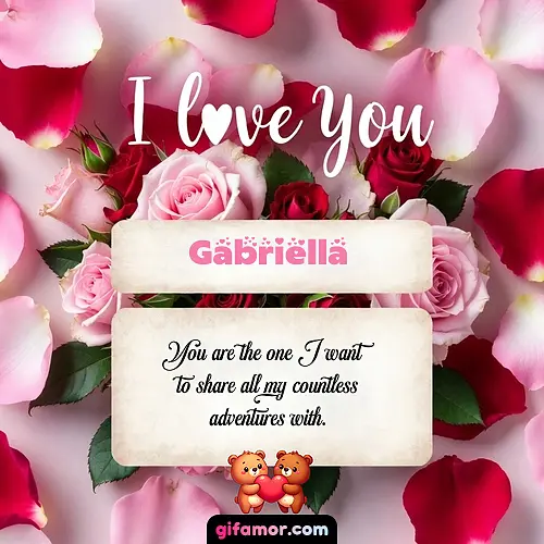 I love you V Gabriella