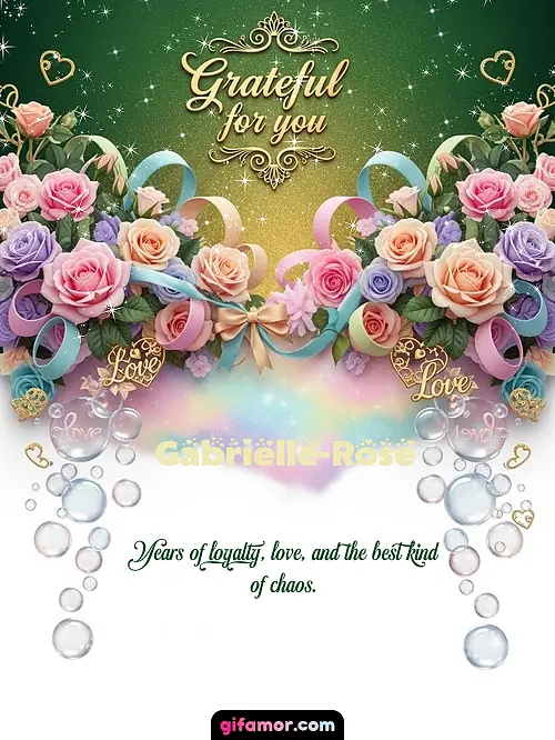 Grateful for you! IV Gabrielle-Rose