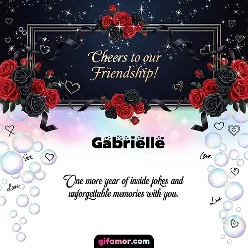 Cheers to our friendship!  V Gabrielle