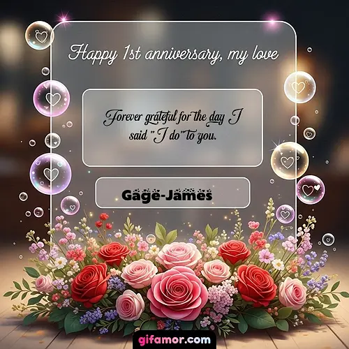 Happy 1st anniversary, my love I Gage-James