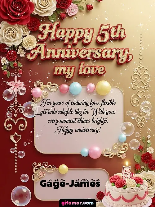 Happy 5st anniversary, my love Gage-James