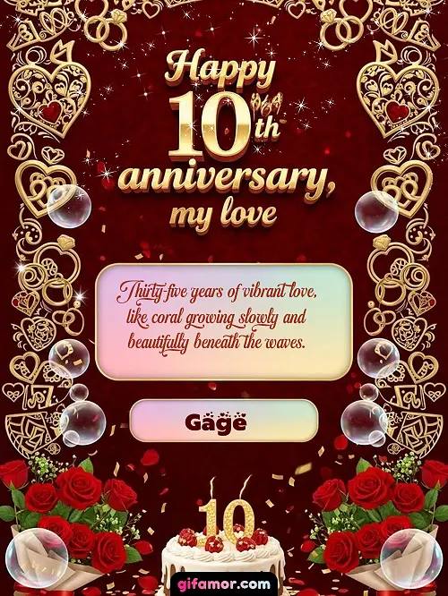 Happy 10th anniversary, my love Gage