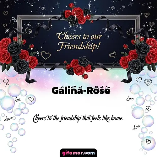 Cheers to our friendship!  V Galina-Rose