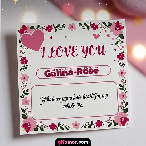 I Love You III Galina-Rose