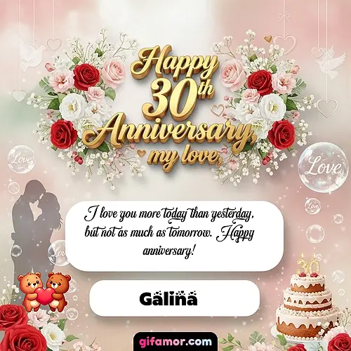 Happy 30th anniversary, my love Galina