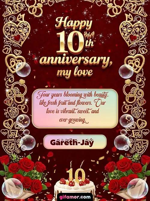 Happy 10th anniversary, my love Gareth-Jay