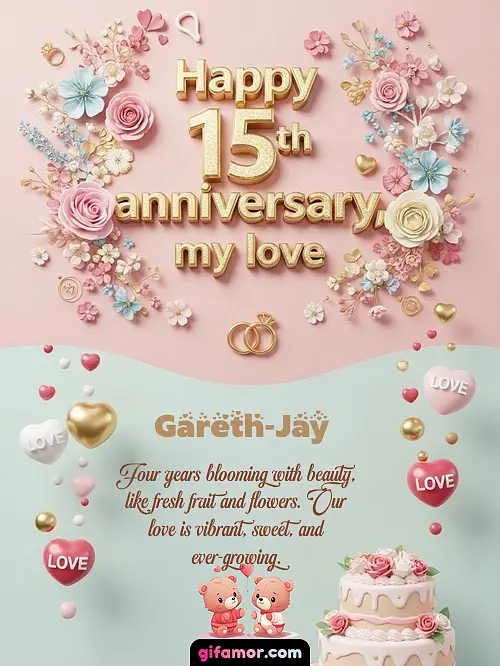 Happy 15th anniversary, my love Gareth-Jay