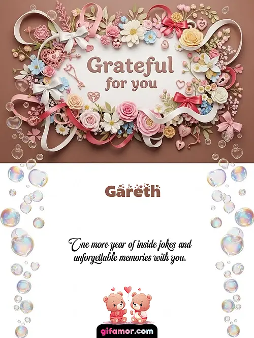 Grateful for you Gareth