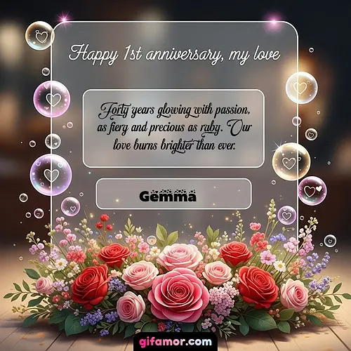 Happy 1st anniversary, my love I Gemma
