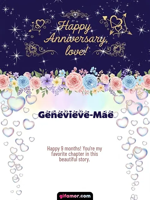 Happy anniversary, love! Genevieve-Mae