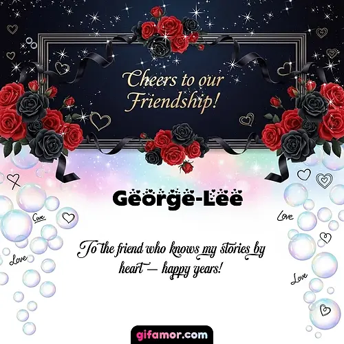 Cheers to our friendship!  V George-Lee