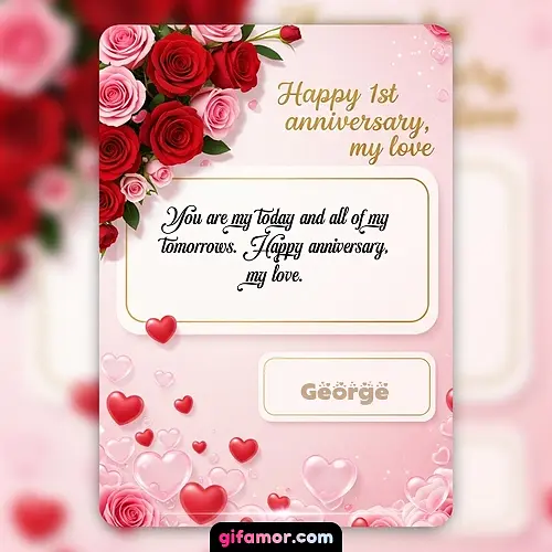 Happy 1st anniversary, my love George