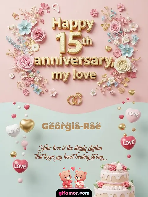 Happy 15th anniversary, my love Georgia-Rae