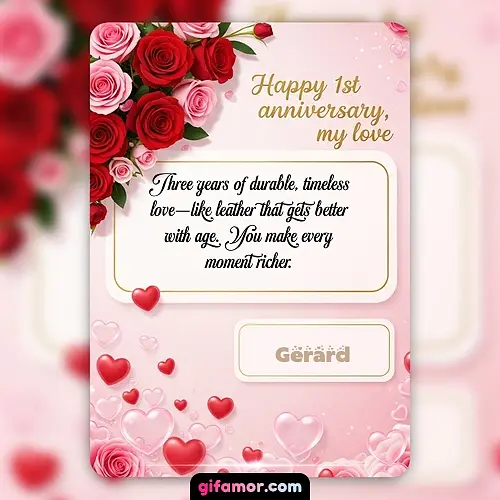 Happy 1st anniversary, my love Gerard