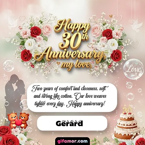 Happy 30th anniversary, my love Gerard