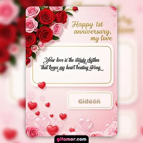 Happy 1st anniversary, my love Gideon