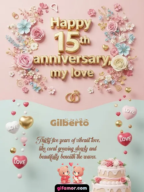 Happy 15th anniversary, my love Gilberto