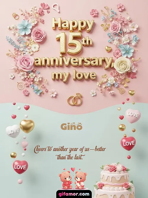Happy 15th anniversary, my love Gino