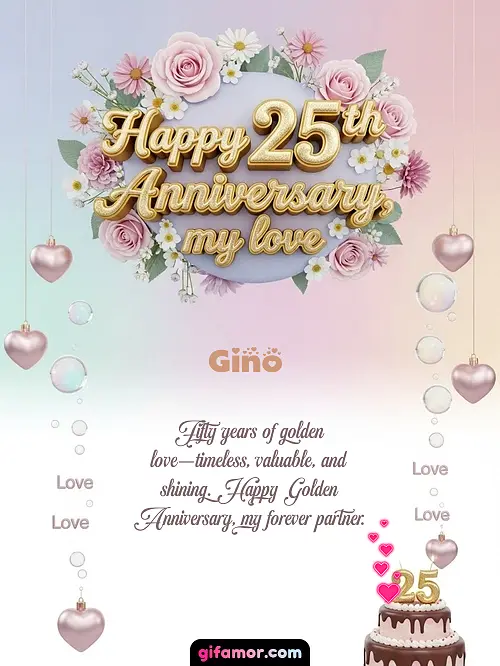 Happy 25th anniversary, my love Gino