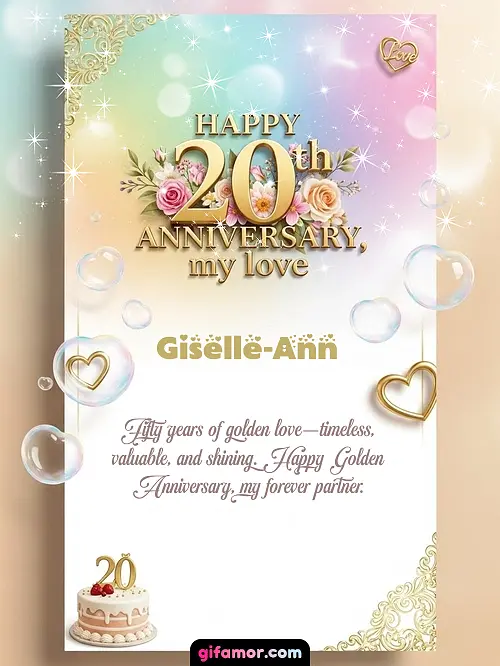 Happy 20th anniversary, my love Giselle-Ann