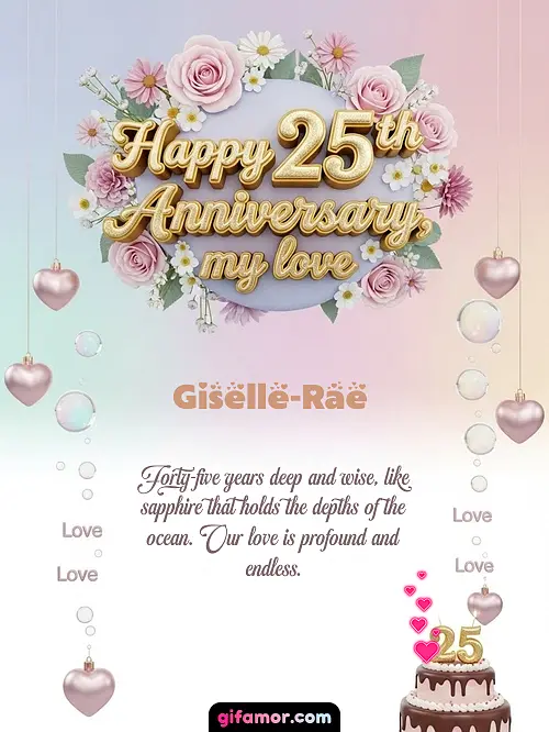 Happy 25th anniversary, my love Giselle-Rae