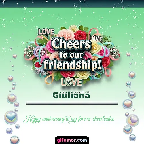 Cheers to our friendship!  IV Giuliana