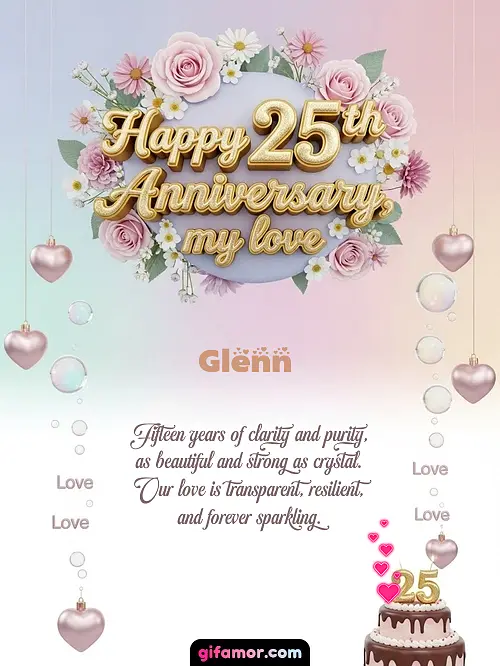 Happy 25th anniversary, my love Glenn
