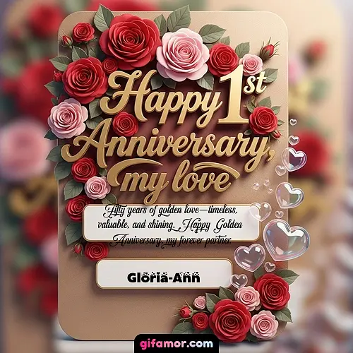 Happy 1st anniversary, my love V Gloria-Ann