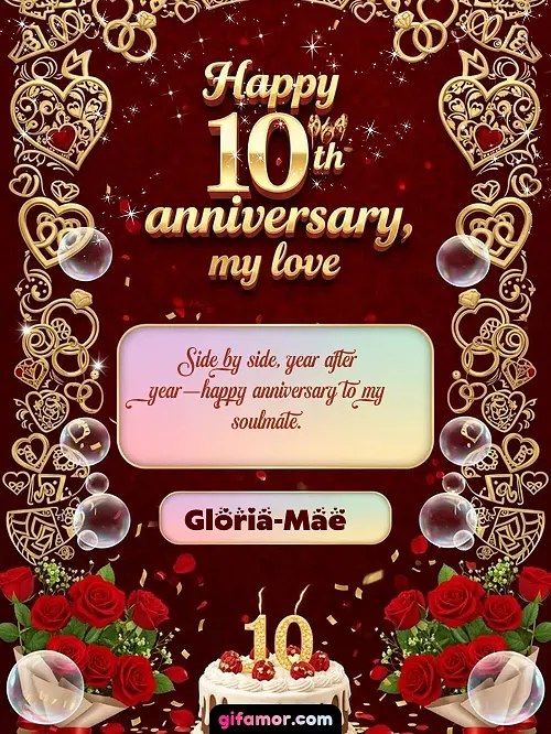 Happy 10th anniversary, my love Gloria-Mae
