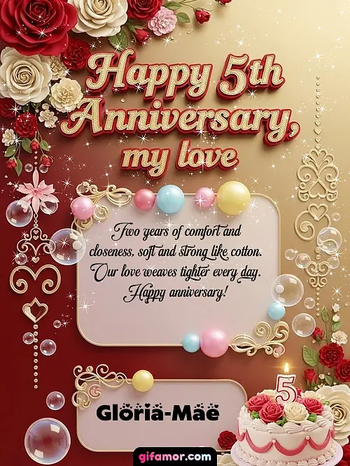Happy 5st anniversary, my love Gloria-Mae