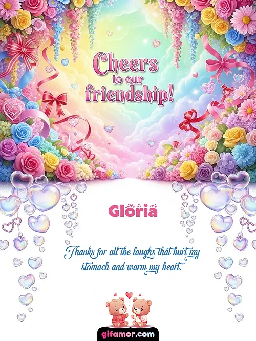 Cheers to our friendship! I Gloria