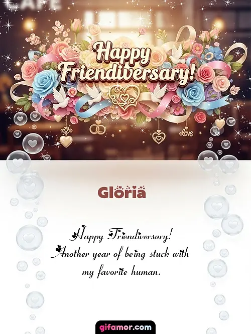 Happy friendiversary! I Gloria