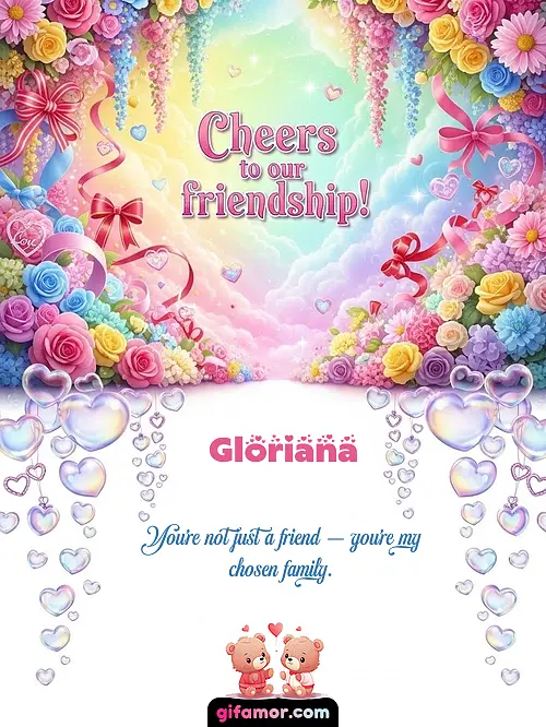 Cheers to our friendship! I Gloriana