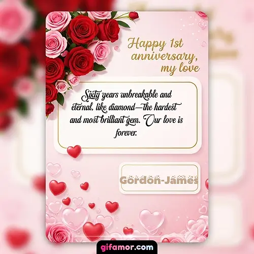 Happy 1st anniversary, my love Gordon-James