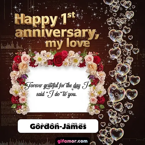Happy 1st anniversary, my love IV Gordon-James