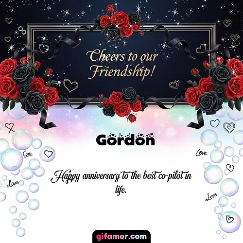 Cheers to our friendship!  V Gordon