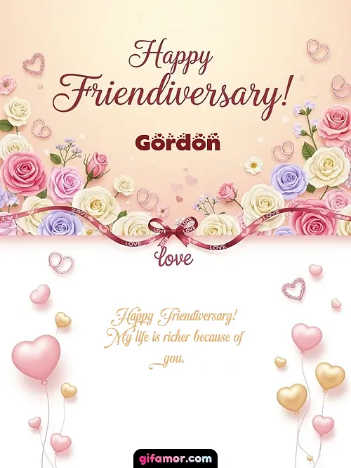 Happy friendiversary! Gordon
