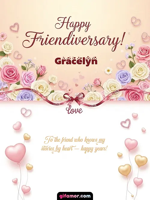 Happy friendiversary! Gracelyn