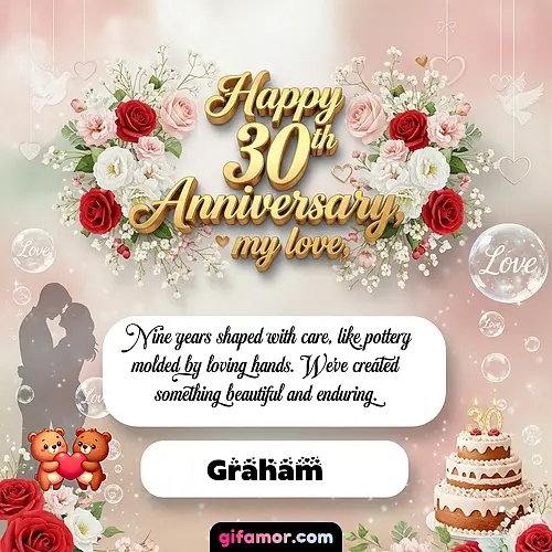 Happy 30th anniversary, my love Graham