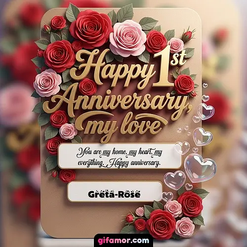 Happy 1st anniversary, my love V Greta-Rose